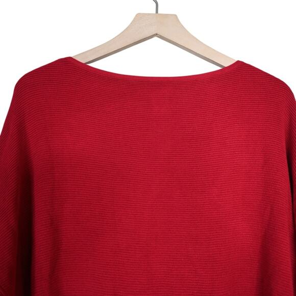 Chico's Women's L Chico's 2 Red Half Sleeve Red Button-Detail Sweater - Picture 4 of 9